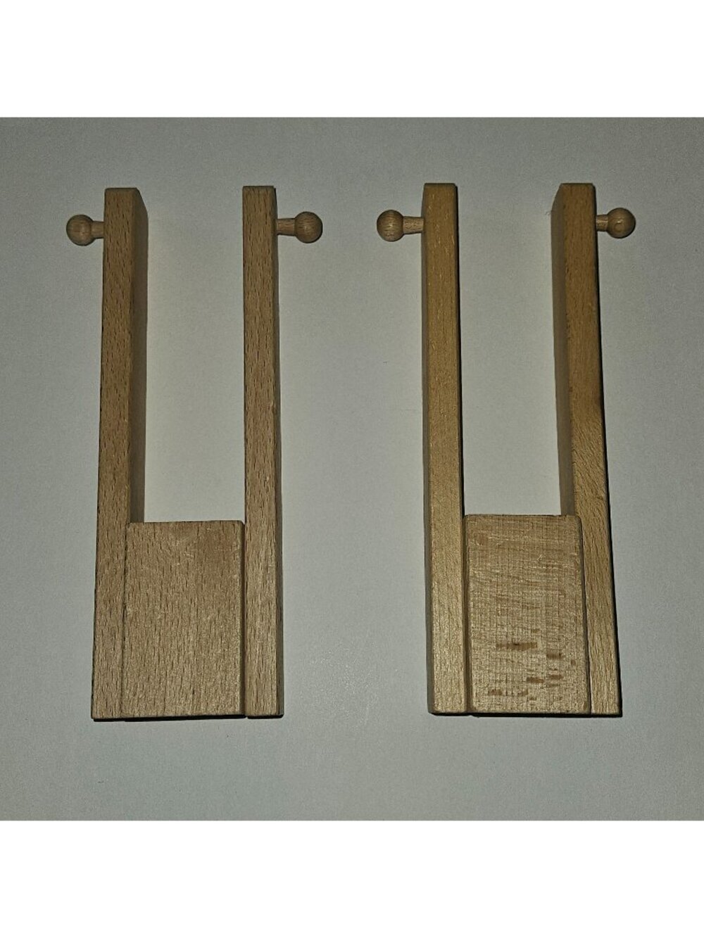 2 Wooden Suspension Bridge Support 8" Train Track Accessory Replacement Pieces